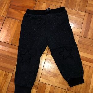 George Black Tapered Sweatpants with Ribbed Cuffs